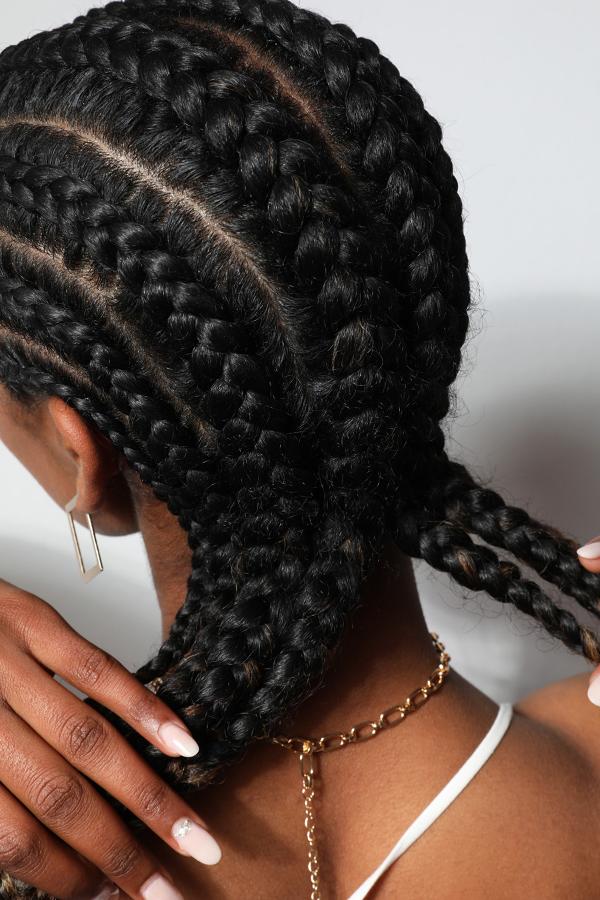 Cornrows view from the back