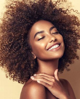 Woman with afro